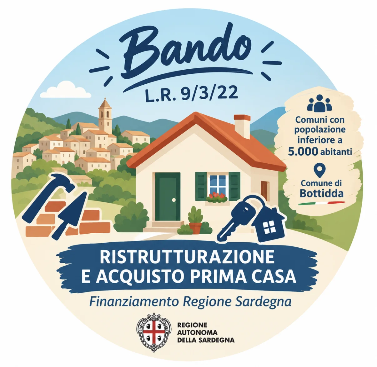 Contributi a fondo perduto per l'acquisto o ristrutturazione di prime case nei comuni con popolazione inferiore ai 5'000 abitanti'.